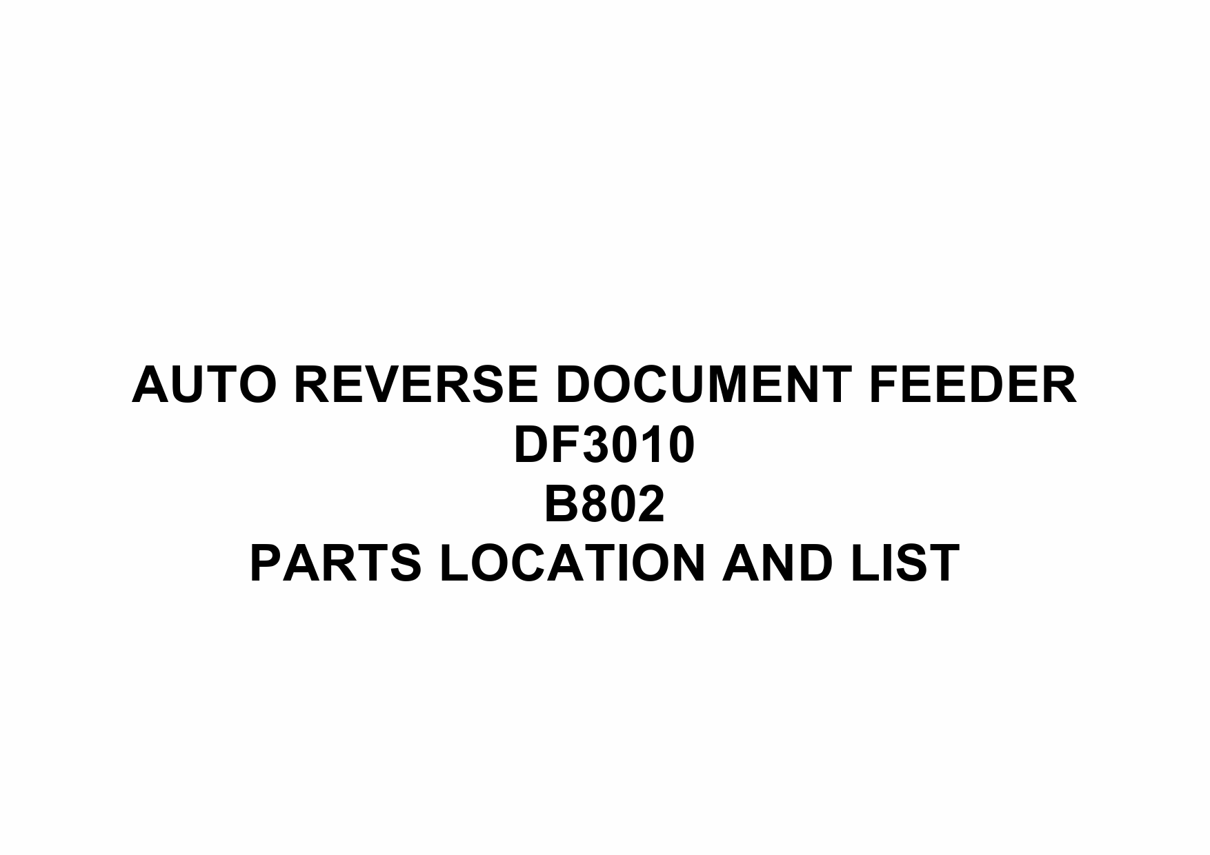 RICOH Options B802 AUTO-REVERSE-DOCUMENT-FEEDER Parts Catalog PDF download-1 RICOH Options B802 AUTO-REVERSE-DOCUMENT-FEEDER Parts Catalog PDF download-1